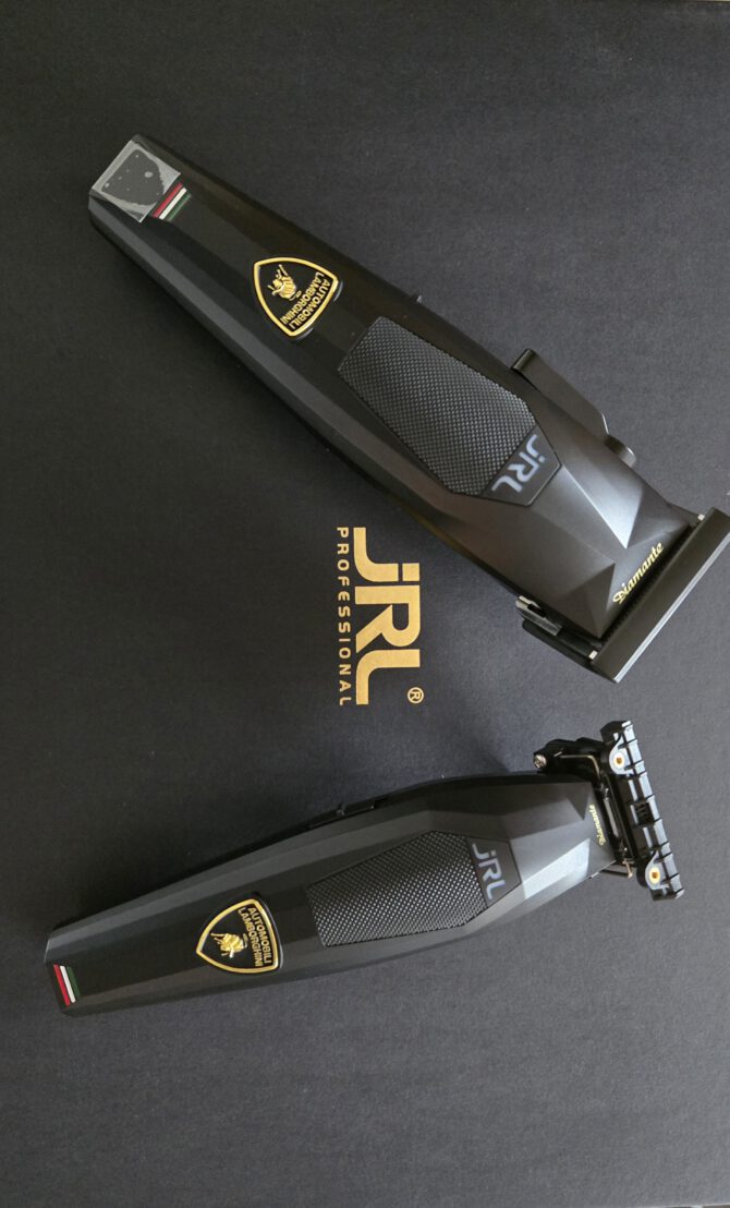 JRL x Lamborghini Diamante Clipper & Trimmer Combo Kit - Schwarz NEU!! + 1 Packung 100 Stück MY-BLADES SILVER KLINGEN