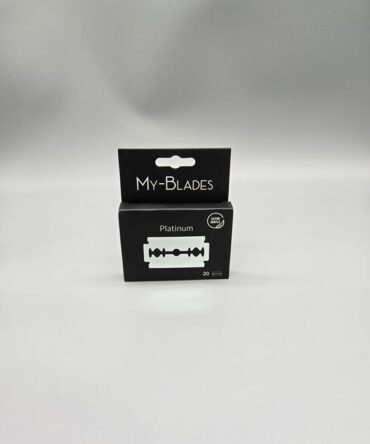 MY-BLADES Platinum Doppelklingen 1 Packung mit 20 Doppelklingen aus europäischen Stahl – Platinbeschichtet und eisengehärtet